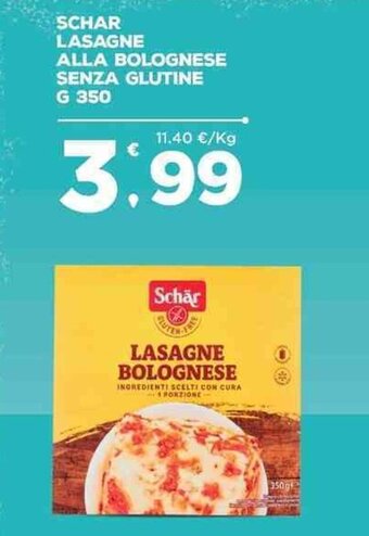 Schar Lasagne Alla Bolognese Senza Glutine g 350