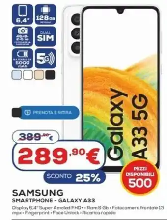 Euronics Samsung Smartphone - Galaxy A33 offerta