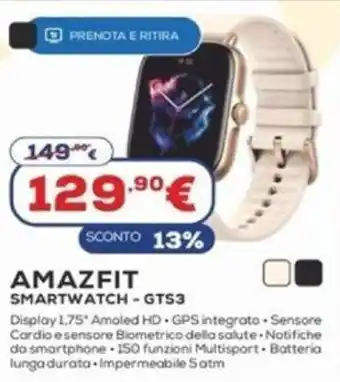 Euronics Amazfit Smartwatch - GTS3 offerta
