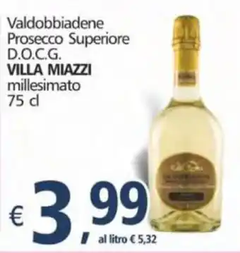 Villa Miazzi Valdobbiadene Prosecco Superiore D.O.C.G. millesimato 75cl