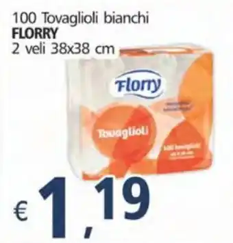 Alter Discount Florry 100 Tavaglioli bianchi 2 Veli 38x38cm offerta