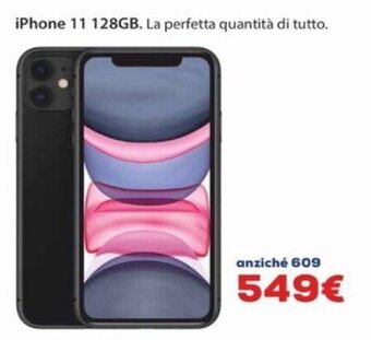 Euronics iPhone 11 128GB offerta