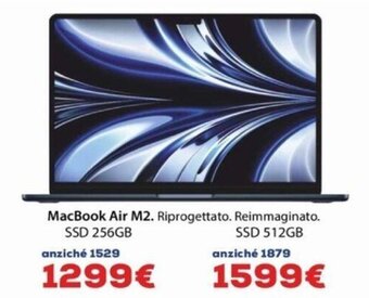 Euronics MacBook Air M2 SSD 256GB offerta