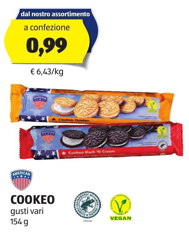 Cookeo gusti vari 154 g offerta di ALDI
