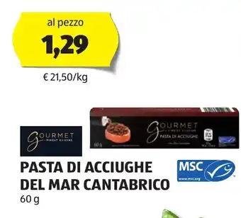 ALDI Pasta Di Acciughe Del Mar Cantabrico 60 g offerta