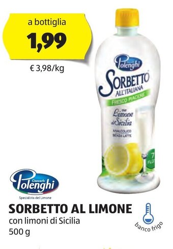 Sorbetto Al Limone 500 g