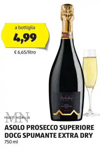 ALDI Asolo Prosecco Superiore DOCG Spumante Extra Dry 750 ml offerta
