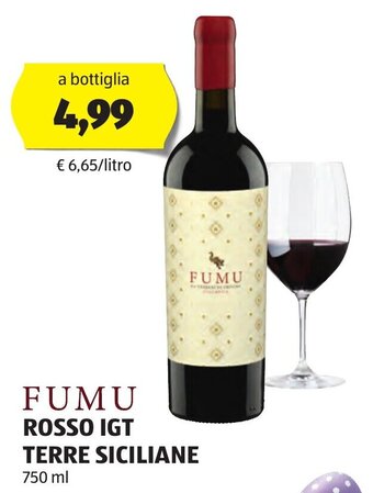 ALDI Fumu Rosso IGT Terre Siciliane 750 ml offerta