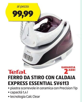 ALDI Tefal Ferro Da Stiro Con Caldaia Express Essential SV6113 offerta