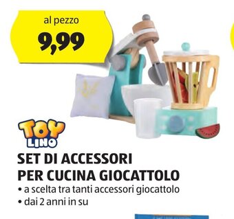 Toy Lino Set Di Accessori Per Cucina Giocattolo
