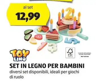 ALDI Toy Lino Set In Legno Per Bambini offerta