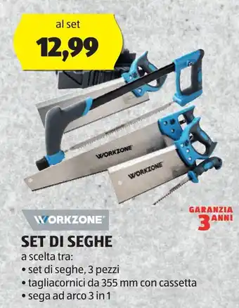 ALDI Workzone Set Di Seghe 355 mm offerta