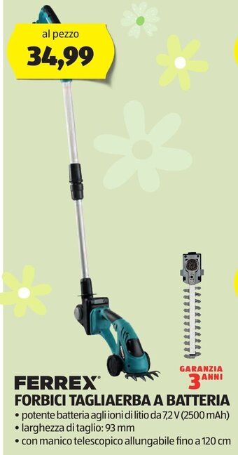 ALDI Ferrex Forbici Tagliaerba A Batteria offerta