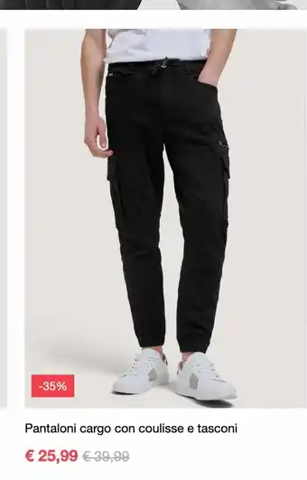 Pantaloni cargo con coulisse e tasconi