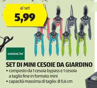 ALDI Gardenline Set Di Mini Cesoie Da Giardino offerta