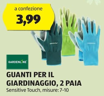 ALDI Gardenline Guanti Per il Giardinaggio 2 Paia offerta