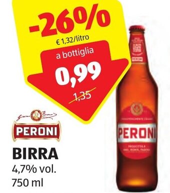 ALDI Peroni Birra 4,7 % vol. 750 ml offerta