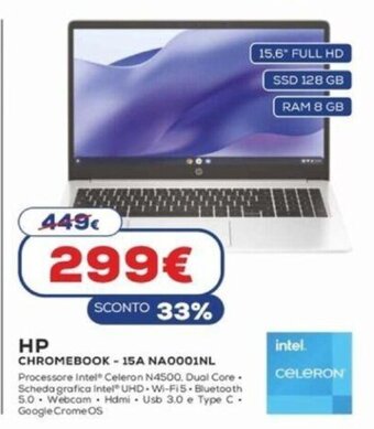 Euronics hp Chromebook 15A Na0001NL offerta