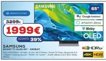 Euronics Samsung Smart TV OLED 65'' S95BAT offerta