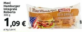 Carrefour Market Roberto - Maxi Hamburger Integrale 300 G(ml) offerta