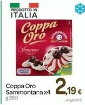 Carrefour Sammontana Coppa Oro Amarena Con Amarene Fabbri Panna Fresca E Meringhe 360 G(ml) offerta