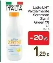 Carrefour Parmalat Zymil Latte Parzialmente Scremato Alta Digeribilità Senza Lattosio 1000 G(ml) offerta