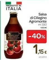 Carrefour Agromonte - Salsa Pronta Di Ciliegino Peperoncino 330 G(ml) offerta