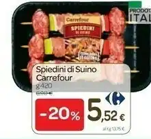 Carrefour Spiedini Di Suino Carrefour offerta
