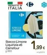 Carrefour Carrefour - Stecco Limone Con Bastoncino Di Liquirizia 480 G(ml) offerta