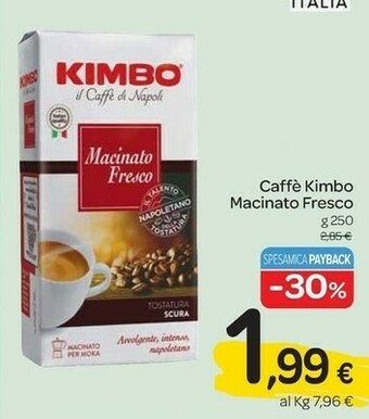 Carrefour Kimbo Caffè Macinato Fresco 250 G(ml) offerta