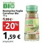 Carrefour Rosmarino Foglie Bio offerta