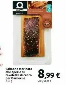 Carrefour Salmone Marinato Alle Spezie Su Tavoletta Di Cedro Per Barbecue offerta