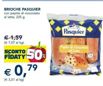 Esselunga Pasquier Brioche Con Pepite Di Cioccolato Al Latte offerta