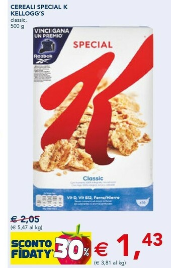 Esselunga Kelloggs Kellogg's Cereali Special K offerta