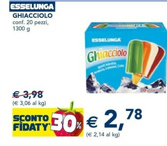 Esselunga Esselunga - Ghiaccioli Gusto Menta, Arancia, Limone E Cola 1300 G(ml) offerta