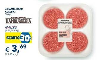 Esselunga Hamburger offerta