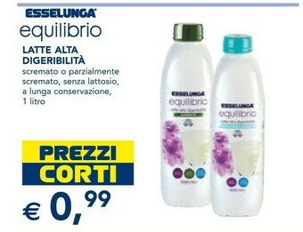Esselunga Esselunga - Equilibrio Latte Alta Digeribilità Scremato 1000 G(ml) offerta