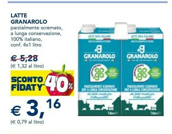 Esselunga Granarolo Bontà Leggera Latte Parzialmente Scremato A Lunga Conservazione offerta