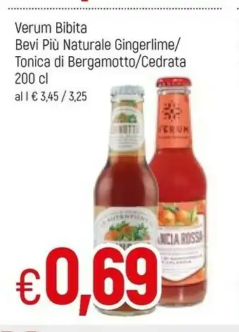 Famila Superstore Verum Bibita Bevi Piu Naturale Gingerlime offerta