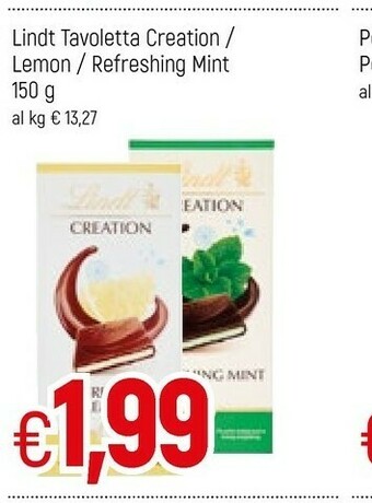 Lindt Tavoletta Creation