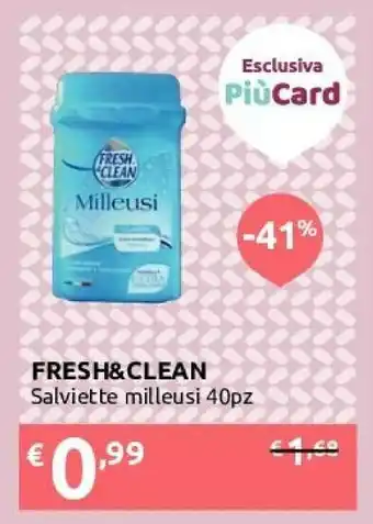 Ipersoap Fresh&clean Salviette Milleusi offerta