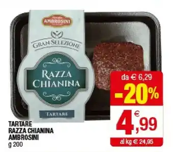 Iperal Ambrosini Tartare Razza Chianina offerta