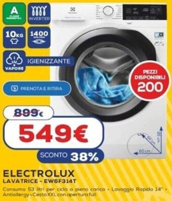 Electrolux Lavatrice EW6F314T