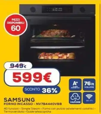 Euronics Samsung Forno Incasso NV7B4440VBB offerta