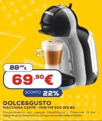 Euronics Dolce & Gusto Macchina Caffe Mini Me EDG 155.BG offerta