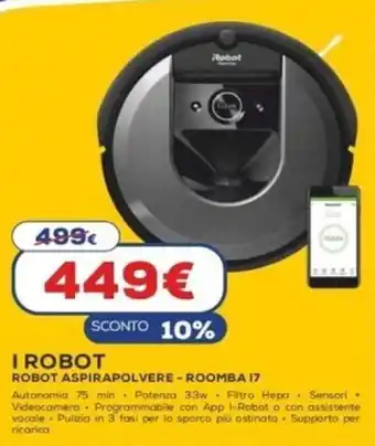 Euronics I Robot Aspirapolvere ROOMBA I7 offerta
