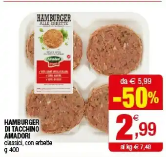 Iperal Amadori Hamburger Di Tacchino offerta