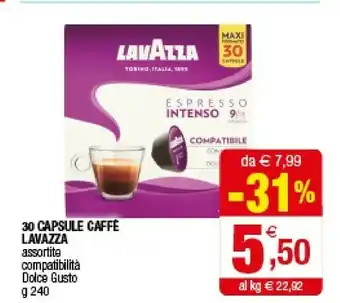 Iperal Lavazza 30 Capsule Caffe offerta