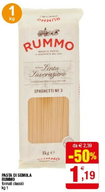 Iperal Rummo Pasta Di Semola offerta