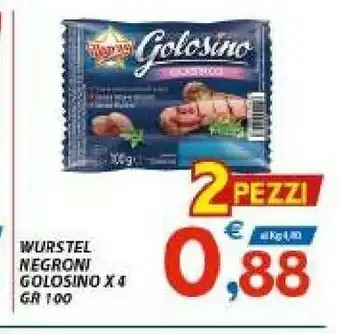 Vivo Supermercati Negroni Wurstel Golosino Classico 100 G(ml) offerta